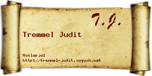 Tremmel Judit névjegykártya